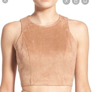 Faux Suede Crop Top